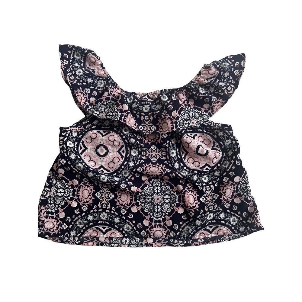 Love squared girls Floral Ruffle Sleeve Shoulder size 8